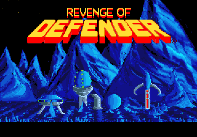 Revenge of Defender Amiga Screenshot: Title screen 2.