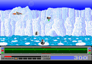 Revenge of Defender for Amiga - On this level some obstacles block your scanner when shot; be careful what you shoot at!