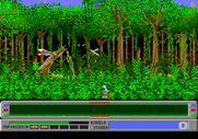 Revenge of Defender for Amiga - Start of the forest level.