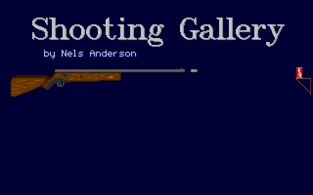 Shooting Gallery IBM PC/Compatibles Screenshot: Introduction screen.