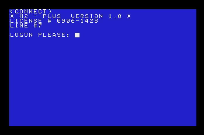 Hacker II: The Doomsday Papers Apple IIgs Screenshot: Game start; login, please!