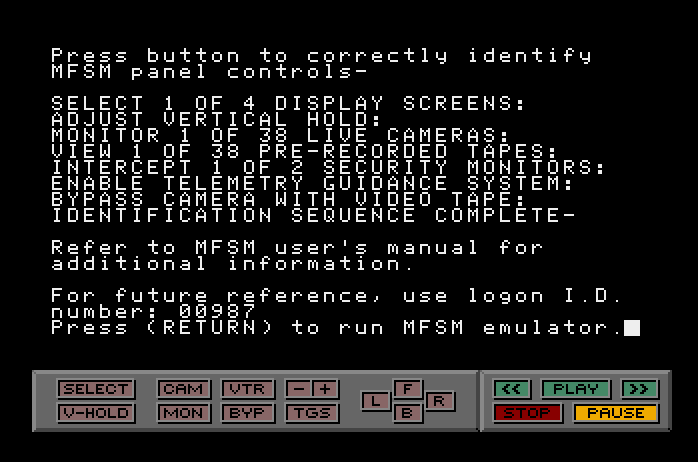 Hacker II: The Doomsday Papers Apple IIgs Screenshot: Time to begin!