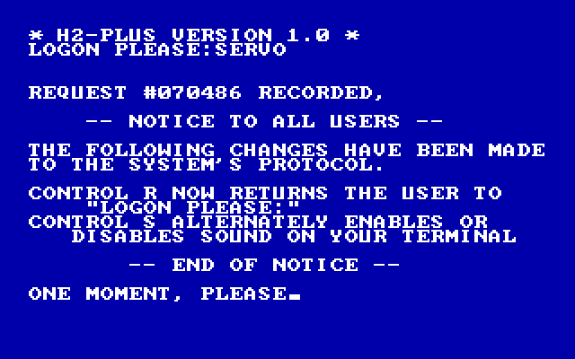 Hacker II: The Doomsday Papers IBM PC/Compatibles Screenshot: Login, please