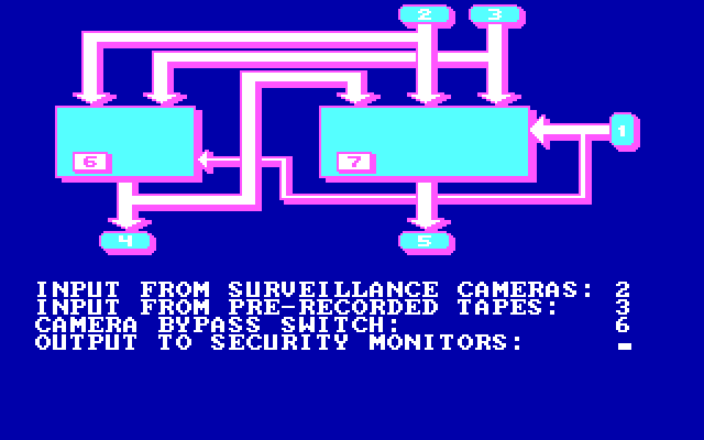 Hacker II: The Doomsday Papers IBM PC/Compatibles Screenshot: Identify the parts of this diagram to prove yourself and continue
