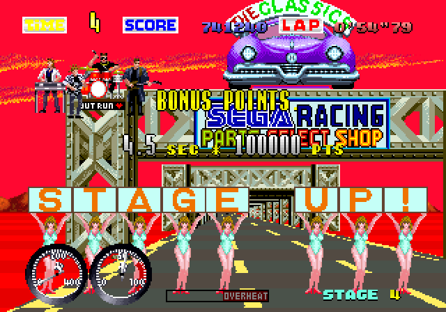 Turbo OutRun Arcade Screenshot: Stage complete!