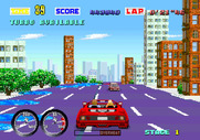 Turbo OutRun for Arcade - Water in the road can slow you down or make you lose control...