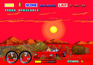Turbo OutRun for Arcade - Driving through the weeds usually doesn't work out...