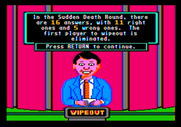 Wipeout for Apple II - Starting a sudden death round.