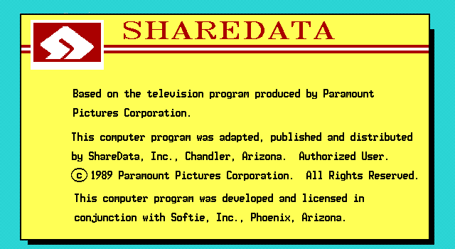 Wipeout IBM PC/Compatibles Screenshot: Copyright screen.