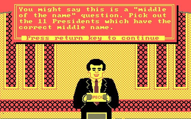 Wipeout IBM PC/Compatibles Screenshot: Here's the question...