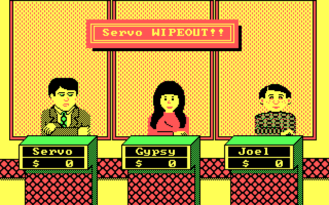 Wipeout IBM PC/Compatibles Screenshot: Player one Wipeout!