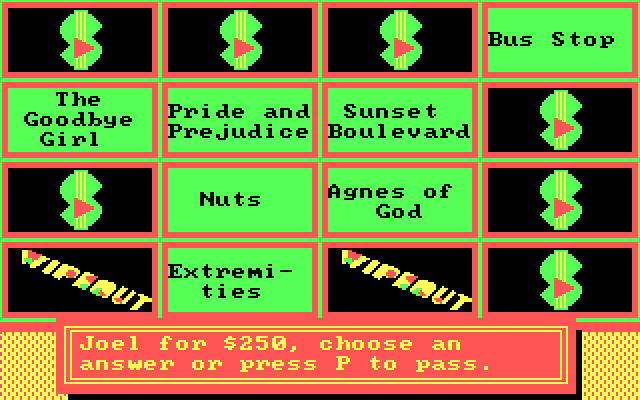Wipeout IBM PC/Compatibles Screenshot: Select an answer...