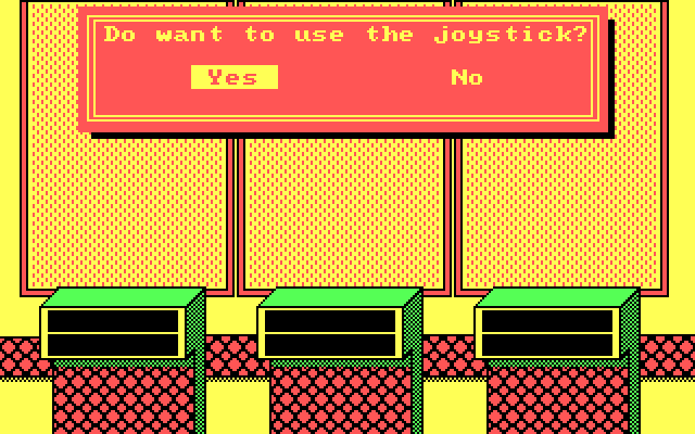 Wipeout IBM PC/Compatibles Screenshot: Use a joystick or the keyboard?