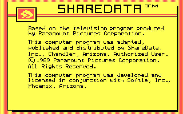 Wipeout IBM PC/Compatibles Screenshot: Copyright screen.