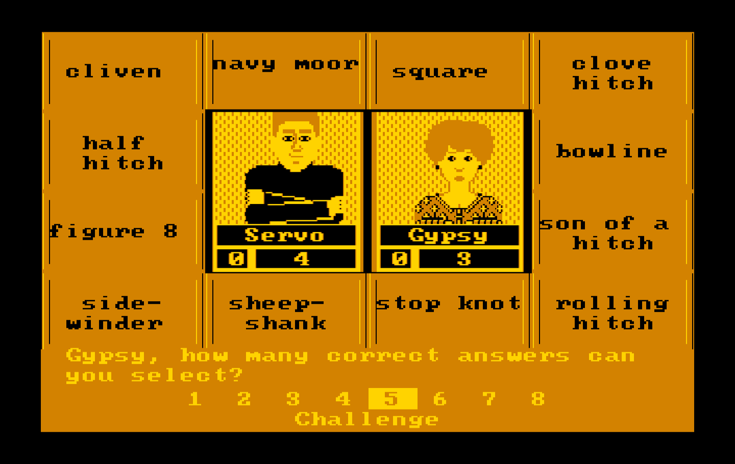Wipeout IBM PC/Compatibles Screenshot: Betting in the challenge round.