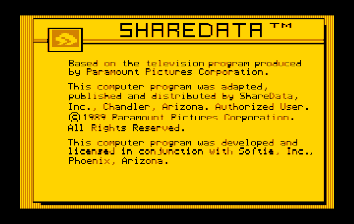 Wipeout IBM PC/Compatibles Screenshot: Copyright screen.
