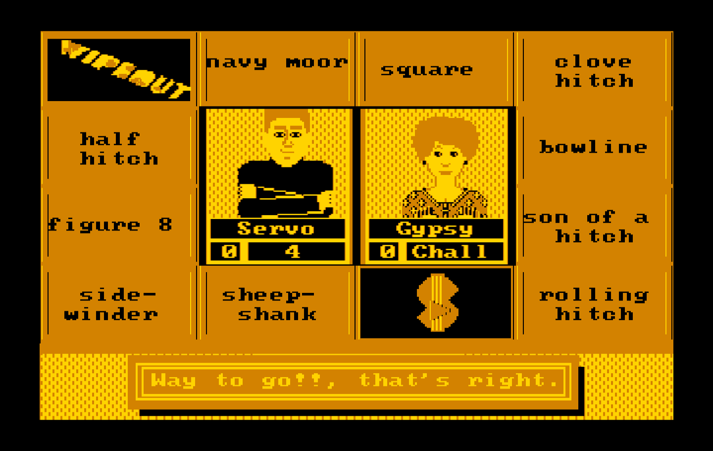 Wipeout IBM PC/Compatibles Screenshot: A right answer.