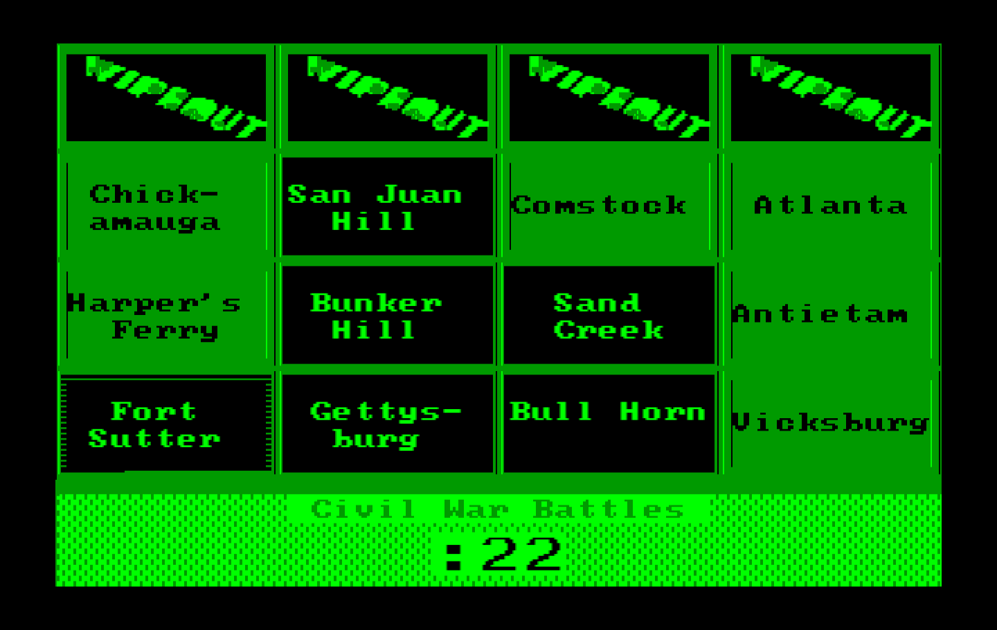 Wipeout IBM PC/Compatibles Screenshot: The final round...
