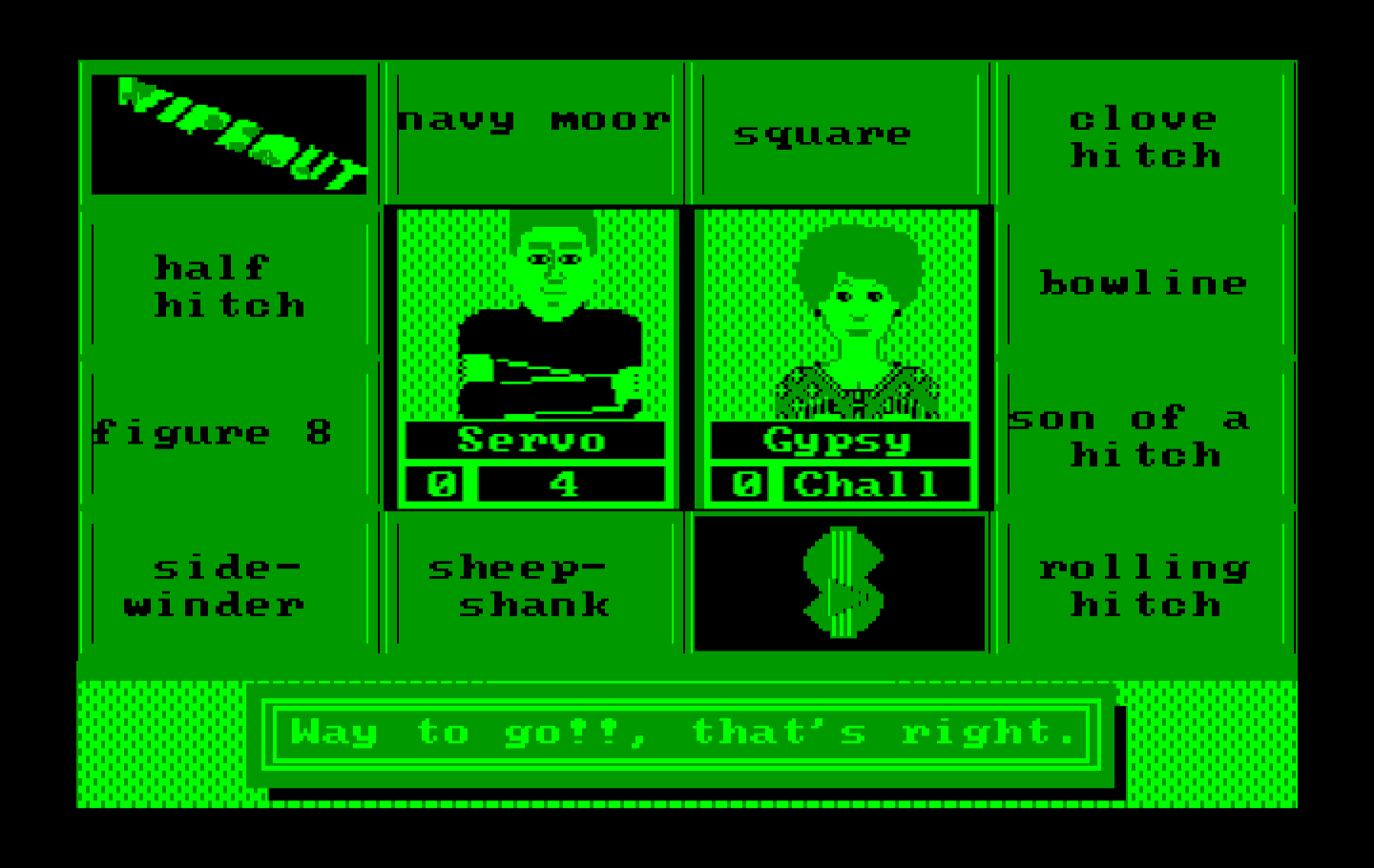 Wipeout IBM PC/Compatibles Screenshot: A right answer.