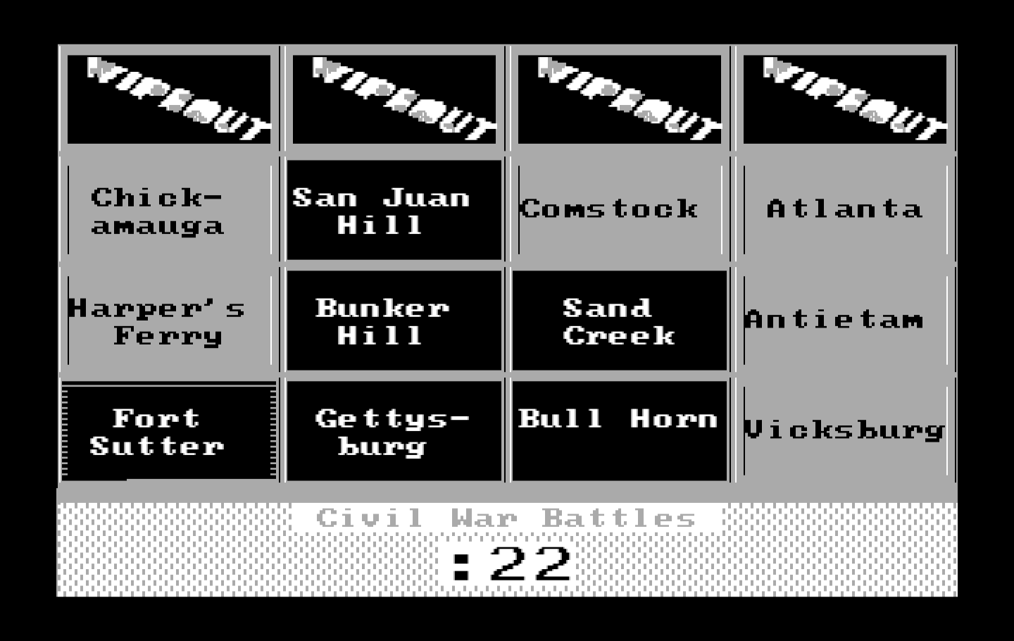 Wipeout IBM PC/Compatibles Screenshot: The final round...