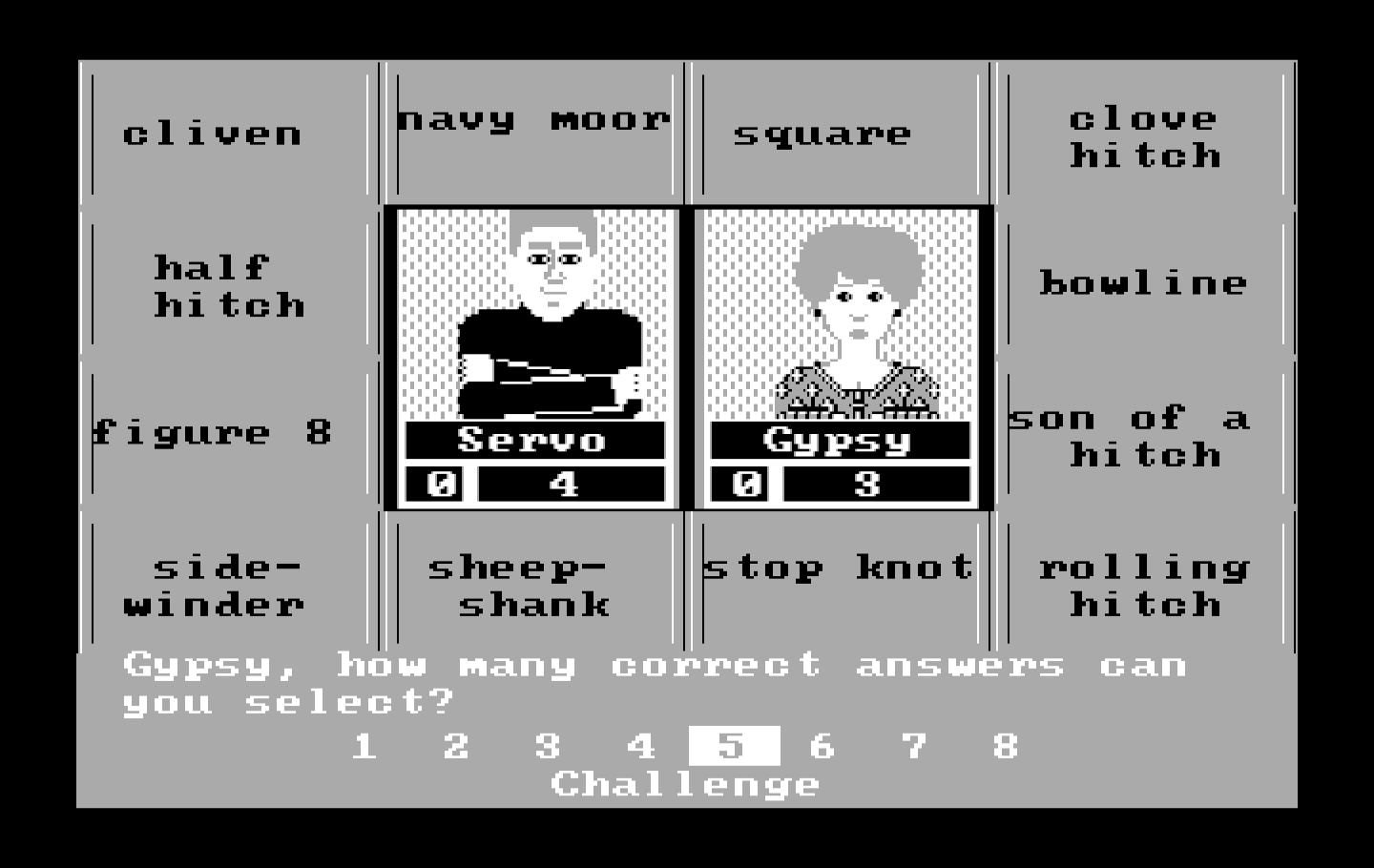 Wipeout IBM PC/Compatibles Screenshot: Betting in the challenge round.