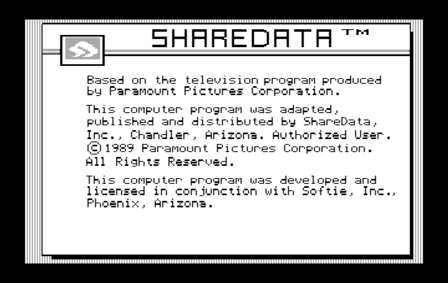 Wipeout IBM PC/Compatibles Screenshot: Copyright screen.