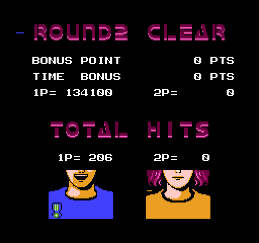 Alien Syndrome NES / Famicom Screenshot: Round 2 clear!