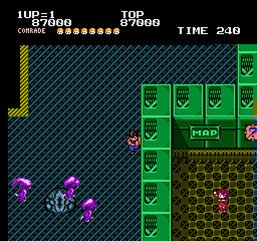 Alien Syndrome NES / Famicom Screenshot: There's someone I need to rescue on the other side of the wall...