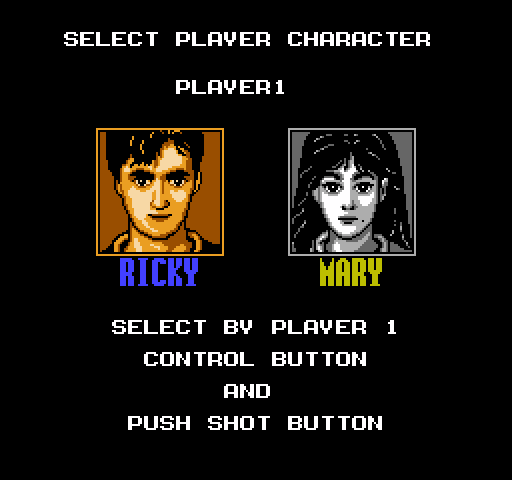 Alien Syndrome NES / Famicom Screenshot: Select a character.
