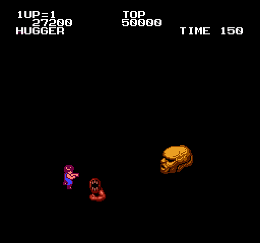 Alien Syndrome NES / Famicom Screenshot: First boss partially destroyed...