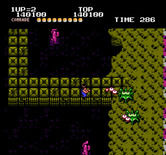 Alien Syndrome for NES / Famicom - Under attack as I cross the bridge...