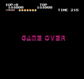 Alien Syndrome for NES / Famicom - Game over.