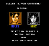 Alien Syndrome for NES / Famicom - Select a character.