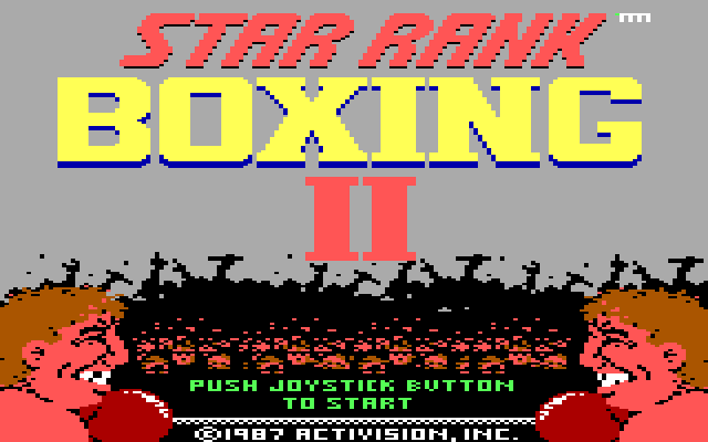 Star Rank Boxing II IBM PC/Compatibles Screenshot: Title screen.
