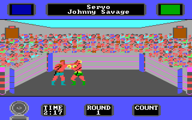 Star Rank Boxing II IBM PC/Compatibles Screenshot: Fight in progress...