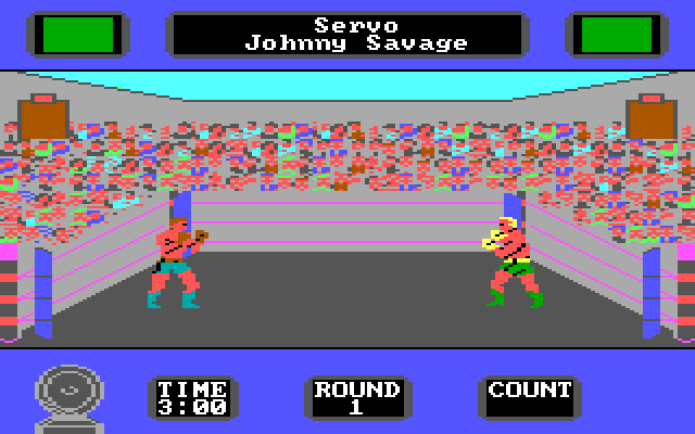 Star Rank Boxing II IBM PC/Compatibles Screenshot: Round 1, fight!