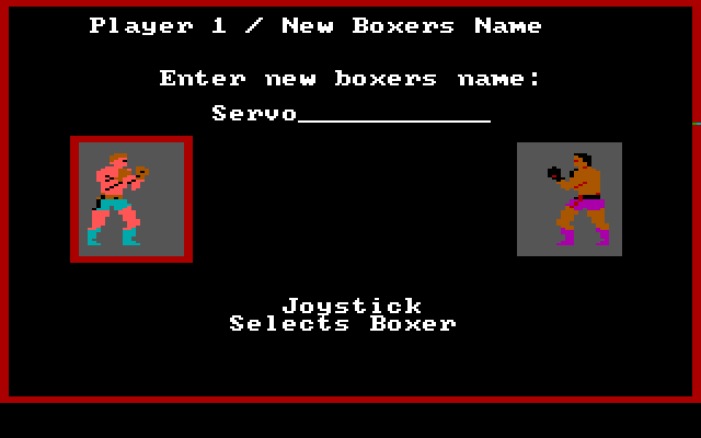 Star Rank Boxing II IBM PC/Compatibles Screenshot: Setting up some new players.