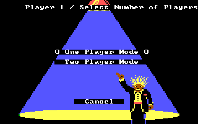 Star Rank Boxing II IBM PC/Compatibles Screenshot: One or two players?