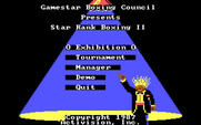 Star Rank Boxing II for IBM PC/Compatibles - The main menu.