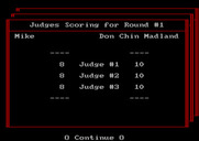Star Rank Boxing II for IBM PC/Compatibles - Round 1 results.
