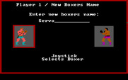 Star Rank Boxing II for IBM PC/Compatibles - Setting up some new players.