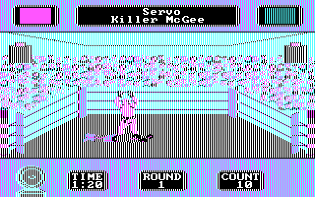 Star Rank Boxing II IBM PC/Compatibles Screenshot: Player 2 wins!
