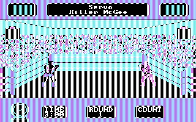 Star Rank Boxing II IBM PC/Compatibles Screenshot: Round 1, fight!
