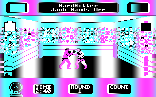 Star Rank Boxing II IBM PC/Compatibles Screenshot: The fight begins.