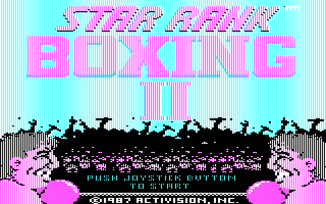 Star Rank Boxing II IBM PC/Compatibles Screenshot: Title screen.