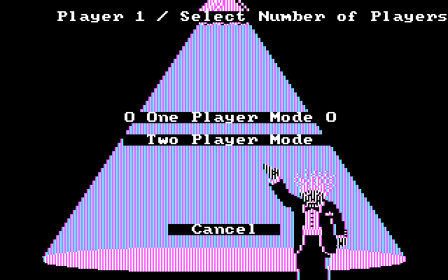 Star Rank Boxing II IBM PC/Compatibles Screenshot: One or two players?