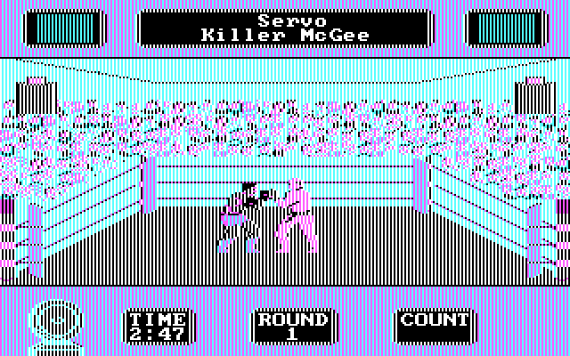 Star Rank Boxing II IBM PC/Compatibles Screenshot: Fight in progress...