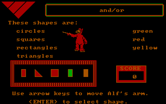 ALF's Thinking Skills IBM PC/Compatibles Screenshot: Some more shape questions...