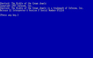 Sherlock: The Riddle of the Crown Jewels for IBM PC/Compatibles - Title screen.