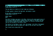 Sherlock: The Riddle of the Crown Jewels for Commodore 128 - We waited around, and now can explore the abbey.